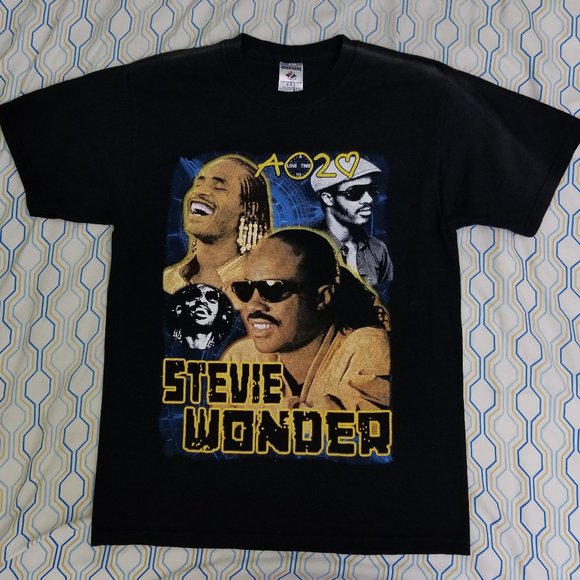 Vintage 2008 Stevie Wonder Tour T Shirt Rap Tee